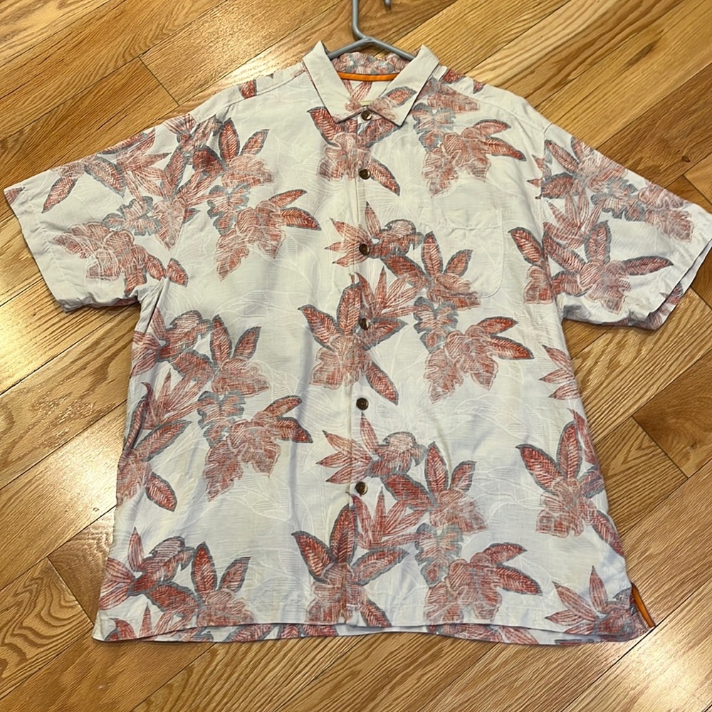 Tommy Bahama reverse print camp shirt
